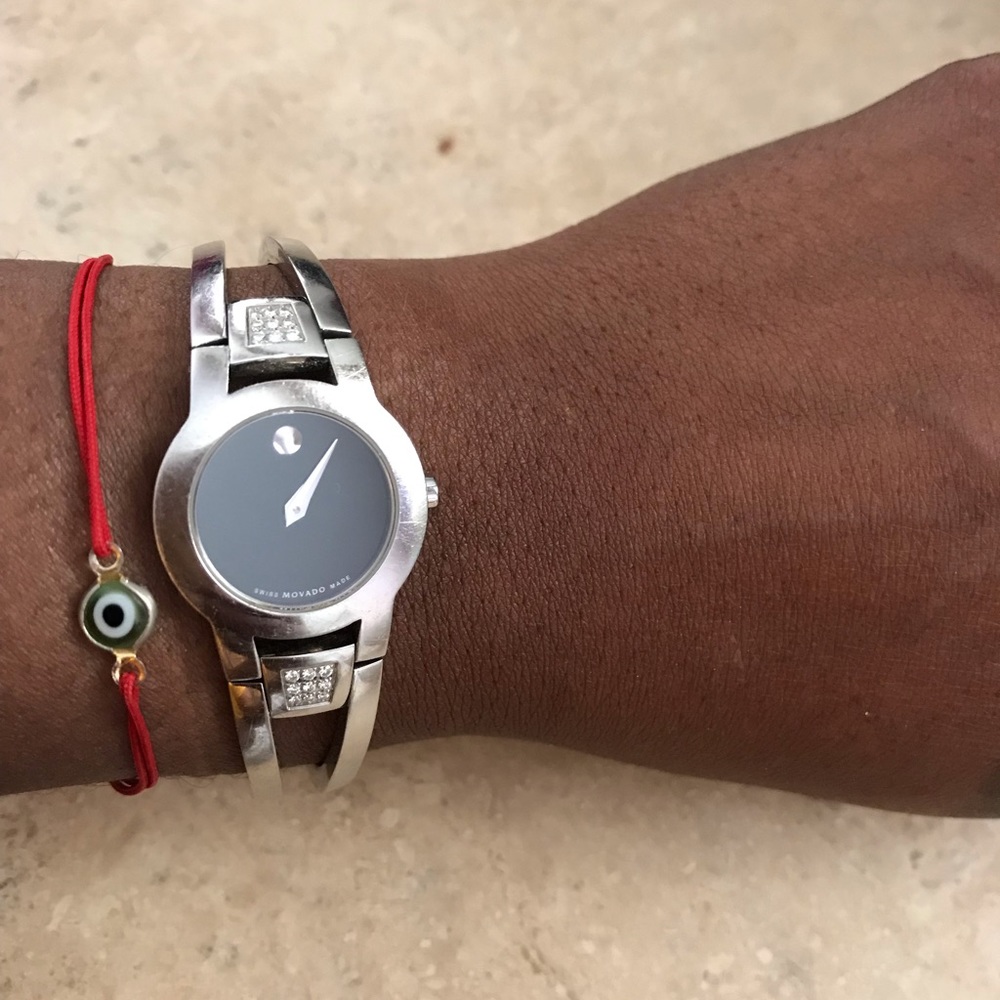 Movado watch with Diamonds accents.